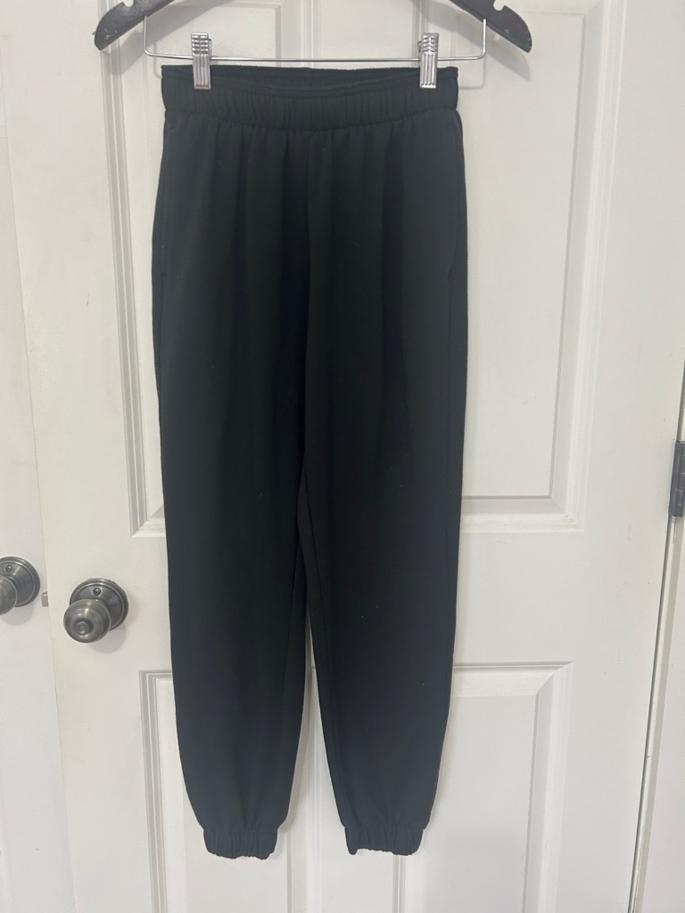DSG Fleece Elastic Waist Sweatpants size XS black joggers pockets